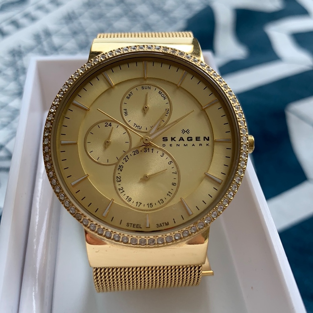 Skagen Gold Mesh Watch